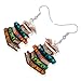 RAIDIN Acrylic Vintage Book Stack Earrings for Women Cute Teacher Student Appreciation Bookpile Dangle Jewelry Gifts for Book Lovers Librarian Back to School Charms (Green)