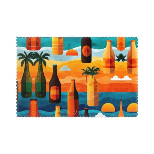 Set de table coucher de soleil pour repas de famille estivaux - 2