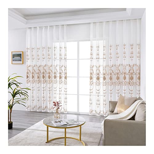 Daesar Coppia Tende Soggiorno, Tenda Trasparente Interno Lino Occhiello Tende