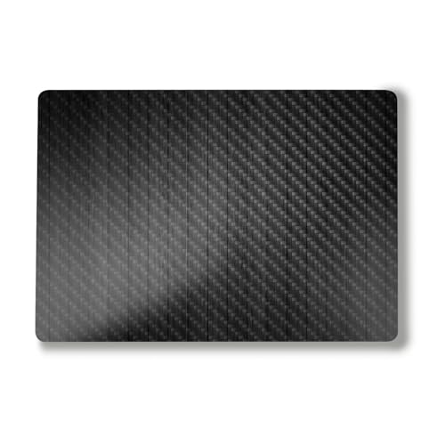 Carbon Fiber Laptop Skin Compatible with Surface Laptop 7 15" (2024) - Black Wood - Premium 3M Vinyl Protective Wrap Decal Cover - Easy to Apply | Crafted in The USA by MightySkins