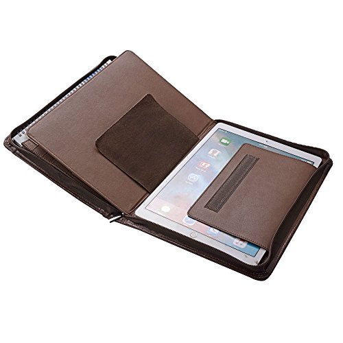 Executive Organizer Portfolio For 12.9 Inch Ipad Pro And A4 Notepad,Brown #TOP6
