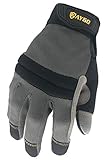 Work Gloves For Men, KAYGO KG125M Mechanics gloves for All Purpose,Excellent Grip,Heavy Duty,Improved Dexterity,Touch Screen