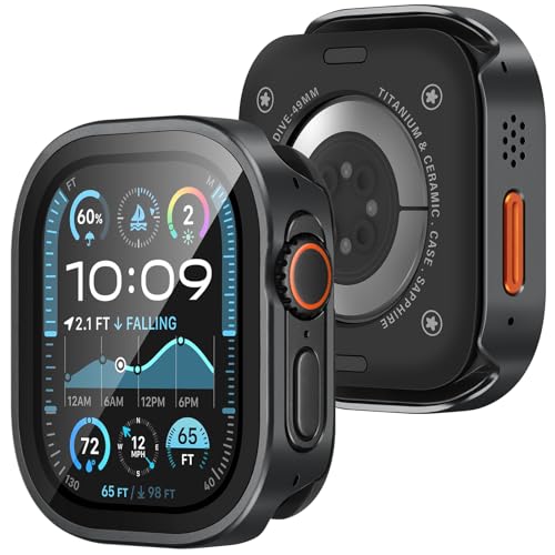 Carcasa Apple Watch Ultra 2 49mm anti-rasguños Amizee con cristal templado integrado 1