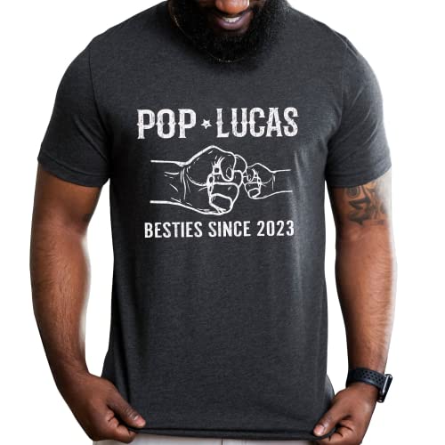 Personalized Besties Since Year Shirt, Custom Papa T-Shirt With Grandkids Names, Gifts for Pop and Grandpa