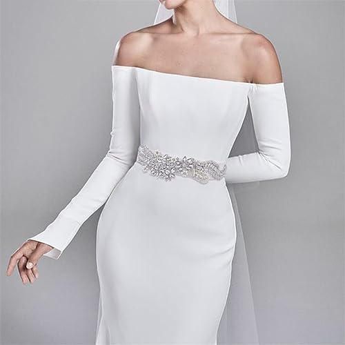 Bridal Belts Wedding Dress Accessories Rhinestone Crystal Sash Women Party Gown Waistband2