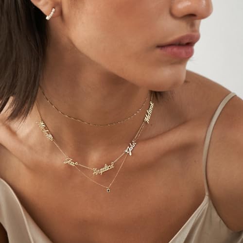 OAK & LUNA - Personalized Real Love Multiple Name Necklace4
