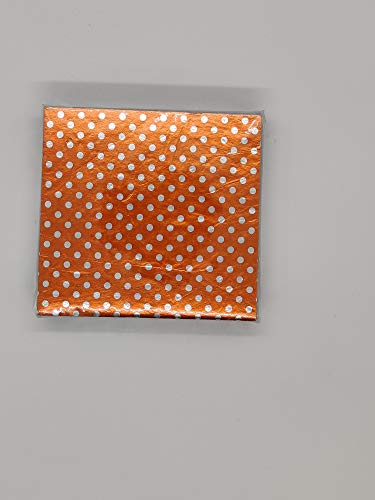 Image of CAKE DECOR Aluminum Cut Foil Chocolate Wrapper - Golden Dots 8cm x 8cm / 3.15 x 3.15 inches - 200pcs, Perfect for Candy & Dessert Wrapping