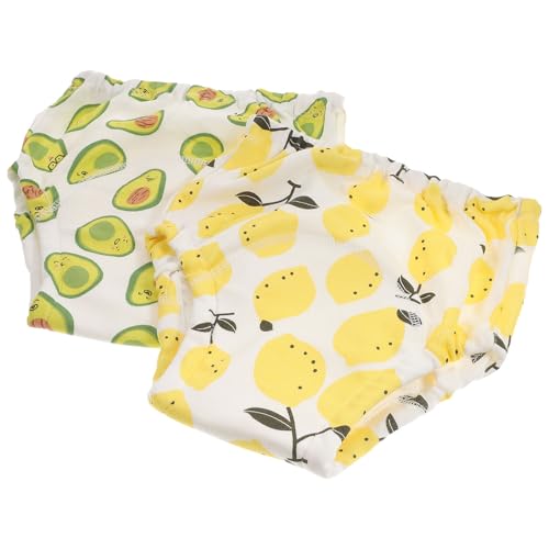 SWETRACE Pantalones de Entrenamiento para Bebés 2 Pcs Algodón Transpirable Talla 110, Ropa Interior Absorbente Niña, Calzones Reutilizables para Práctica de Baño