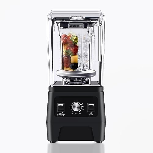Professional Quiet Blender, Commercial Blender for Shakes and Smoothies with Quiet