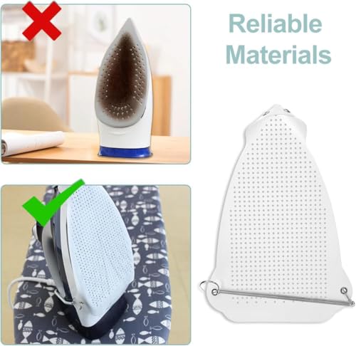 Image of Steam Iron Teflon Shoe Cover | Plate Protector Cover Ironing Accessories for Cloth Safe Slip Quick Install Cover Most Standard Size Iron Cover (Pack-1) | Non-Stick Teflon Soleplate Cover, Heat Resistant Iron Protector