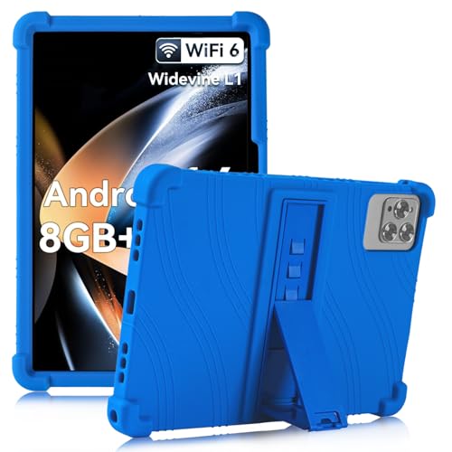 ATOOZ for ROWT 10.1 inch Tablet Case,Soft Silicone Case for ROWT A10/SVITOO Tab 10/Aiprotablet C20e/ZONKO D115/MB1001 10.1 inch Tablet with Stand (Blue)