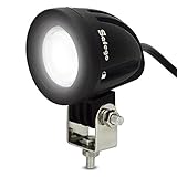 Safego ledワークライト作業灯 10W 丸形 広角(60度)ワークライト LED車外灯農業機械 オフロード車両や公園 庭の照明など フォグランプ ホワイト 6000K 12V-24V対応 10WR-FL