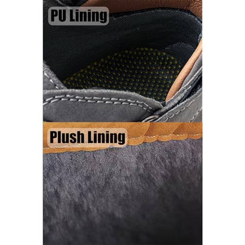 Lossarye Men's Italian Handmade Chukka Boots Adjustable Waterproof Non-Slip Outdoor Casual Walking Sneakers Leather Driving Beck Shoes Fashion High Boots3