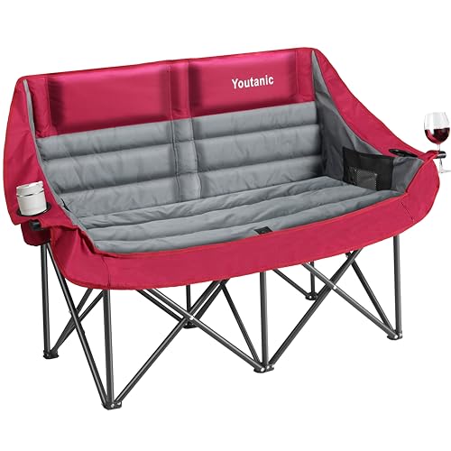 Youtanic Oversized Double Camping Chair, Folding...
