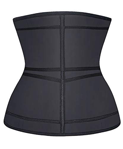 YIANNA Waist Trainer for Women Latex Underbust Double Training Belt Tummy Control Waist Cincher Sport Girdle2