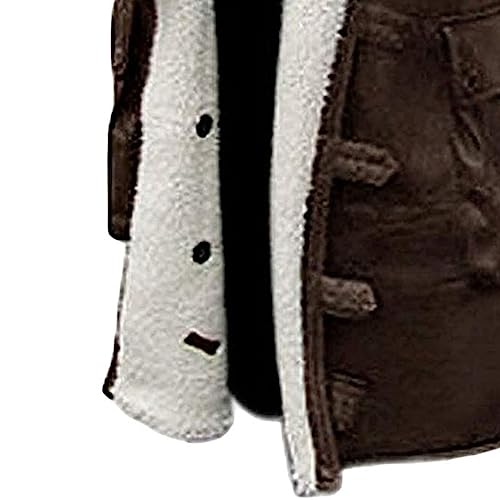 Chaqueta de cuero sintético para hombre talla 5X-Large marrón miniatura 5