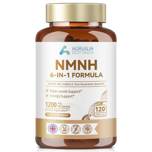 NMNH Supplement 1200mg 6 in 1 NAD Alternative & Trans-Resveratrol Superior Antioxidant Blend with Max Absorption for NAD+ Booster & Energy Support 120 Capsules