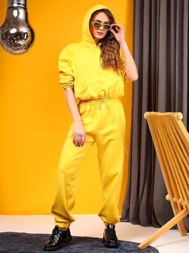 Image of KOTTY Women's Winter Set Wool Nightsuit for Women Soft & Cozy Full Sleeve Pants Set(Yellow,XL) KTTWINTERSET144XL