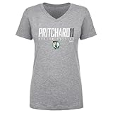 500 LEVEL Payton Pritchard Boston Celtics Women's V-Neck T-Shirt - Payton Pritchard Boston Celtics Elite WHT (Heather Gray, Medium)