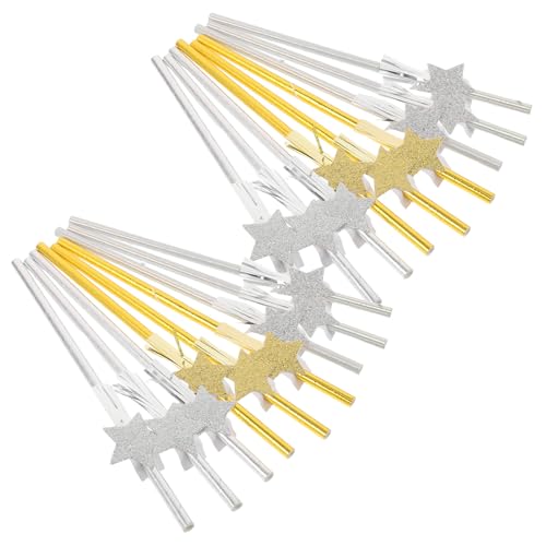 jojofuny 40 pcs pitillos de papel dorados y plateados miniatura 1