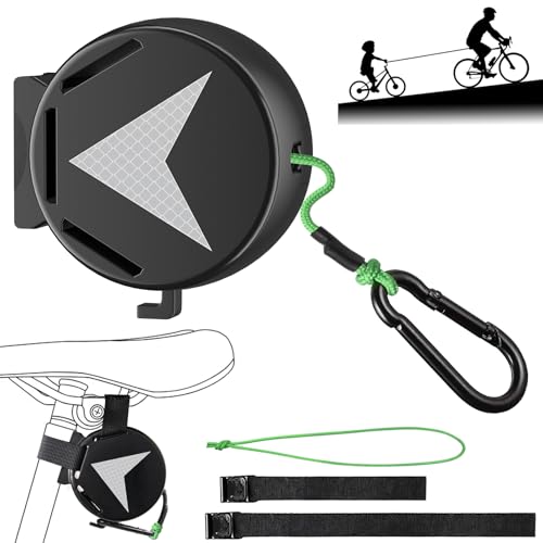 COTOP 2m Fahrrad Abschleppseil für Kinder, 120kg Tragkraft Zugsystem für Kinder & Erwachsene, mit stoßdämpfender Sicherheitsfeder, Universell für alle Lenker inkl. E-Bike und MTB