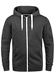 [page_title]-!Solid Olli Ziphood Herren Sweatjacke Kapuzenjacke Hoodie Mit Kapuze Reißverschluss Und Fleece-Innenseite, Größe:L, Farbe:Dark Grey Melange (8288)