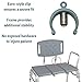 HEALTHLINE Transfer Bench Adjustable Height 500 Lbs, Heavy Duty Bariatric Tub Transfer Bench with Back, Non-Slip Seat, Bath Shower Bench Chair for Bathroom for Elderly Disabled