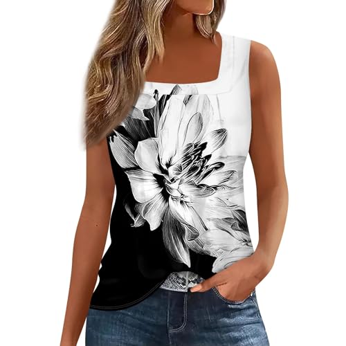 Spring Summer Plus Size Dressy Tank Tops for Women 2025 Womens Workout Floral Boho Beach Sleeveless Shirts Blouses