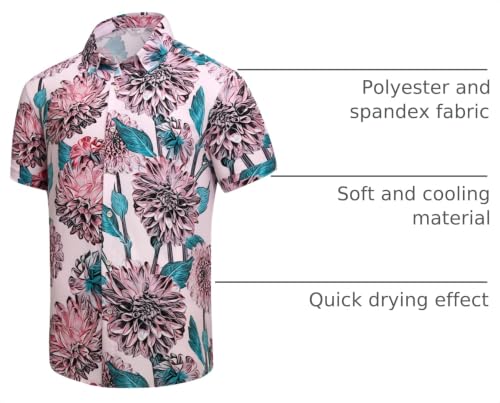 SheLucki Men's Button Down Hawaiian Shirts (various) - image 4