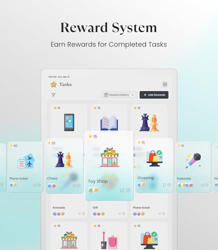 Image of Cozyla Digital Calendar+ 2: 32 inch Wall Planner Touch Screen Chore Chart Customize Dashboard Smart Electronic Calendar for Family Schedules Meal Planner Support Any Google Play App Wall Mount White