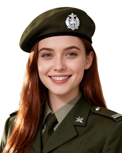 Wool Military Beret Hat for Men and Women - British Army Style Beret Hat Men Vintage Fashion - Army Green Beret
