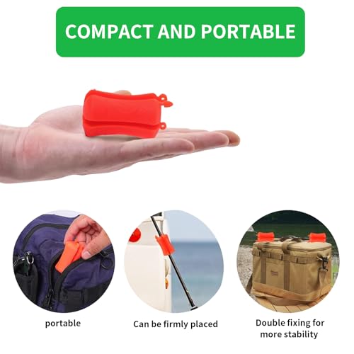 8PCS Portable Fishing Rod Fixed Ball,Multi-Function Rubber Fishing Pole Clip,Silicone Fishing Rod Straps,Wear Resistant Fastener Binding Clip Tight Fishing Accessories for Various Sizes Fishing Pole