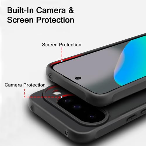 Image of TheGiftKart Hybrid Matte Frosted Translucent Back Cover Case for Google Pixel 10 | Shockproof Design | Camera Protection Module | Hard Back Cover Case for Pixel 10 (PC & TPU, Frost Black)