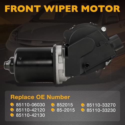 Image of Front Windshield Wiper Motor Compatible with 2002-2006 Toyota Camry, 01-05 RAV4, 04-10 Sienna, 99-08 Solara, Lexus RX330, RX350, ES300, ES330, IS300, Scion xB Replace 85110-06030 85110-33220