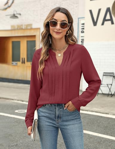 Image of Blooming Jelly Women's Long Sleeve Blouses Dressy Casual Business Work Tops