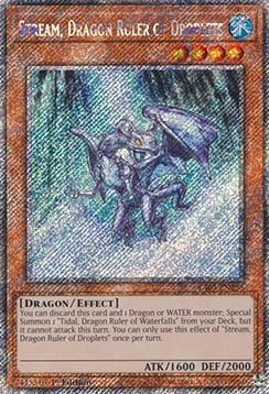 Stream, Dragon Ruler of Droplets (V.1) RA03-EN255 Platinum Secret Rare Englisch Near Mint 1. Auflage - Quarter Century Bonanza - mit ReCollectibles-Versandschutz - für Yu-Gi-Oh!