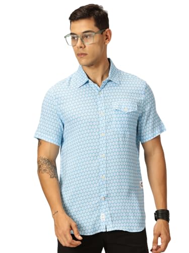 Image of Thomas Scott Men's | Printed | Half Sleeve | Regular Fit | Rayon | Spread Collar | Casual Shirt