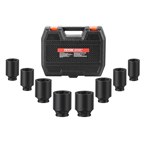 VEVOR Axle Nut Impact Socket Set, 1/2