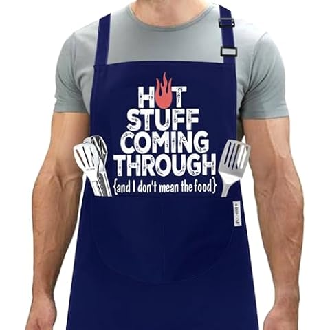 LINEN CLOSET® Adjustable Bbq Aprons for Men Funny Chef Aprons Christmas Grilling Gifts Cover