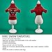 JOROBURO Dog Snow Sweaters, Dog Sweater Christmas Dog Sweaters Pullover Cat Sweaters Outfit, Thickening New Year Christmas Dog Holiday Sweaters for Small Medium Dogs Cats (Red)