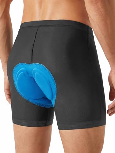 qualidyne Men&rsquo;s Cycling Underwear 4D Padded Bike Liner Shorts, Breathable Mesh with Leg Grippers...