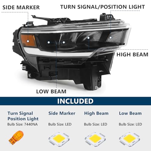 KACHIR LED Headlight for Dodge Ram 1500 Base w/o DRL 2025-2026 RH by KACHIR - Used condition - Image 3