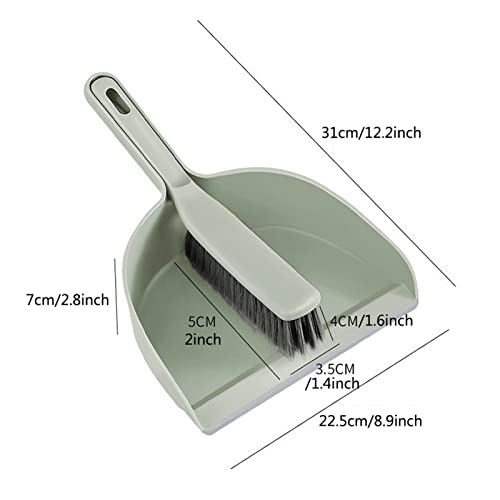 NEDLON Handfeger Und Kehrblech Set, Schaufel Handbesen, Reinigungswerkzeuge Für Den Schreibtisch, Bettbesen, Staubbankbürste, Für Die Küche, Schreibtisch, Tierhaartastatur(GrüN) – Bild 7