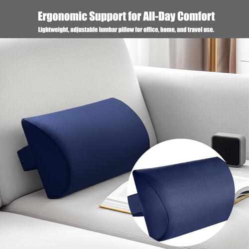 Lumbar Pillow for Folding Chairs - Back Support Cushion with Headrest, Comfort Enhancing Seat Pillow for Home, Office & Outdoor Use