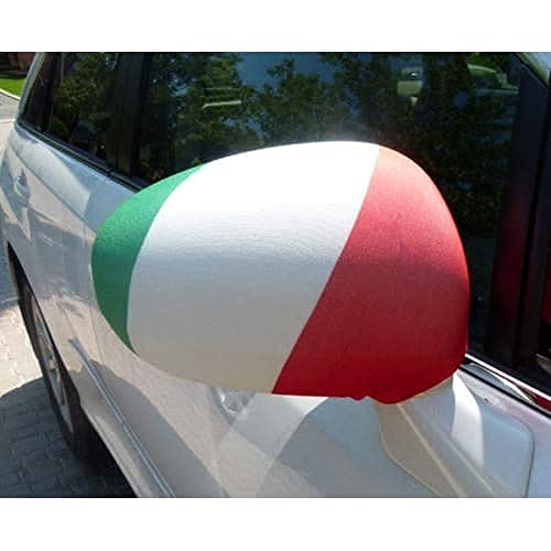 AZ FLAG AUSSENSPIEGEL Flagge Italien 2 stück - ITALIENISCHE Autospiegelfahne - Spiegel Car Cover spezielle Auto
