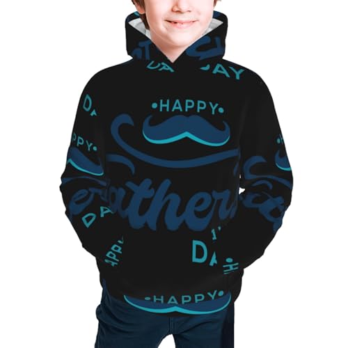 Happy Father's Day Kid Hoodies Boys Sweatshirts Girls Pullover with Pocket3