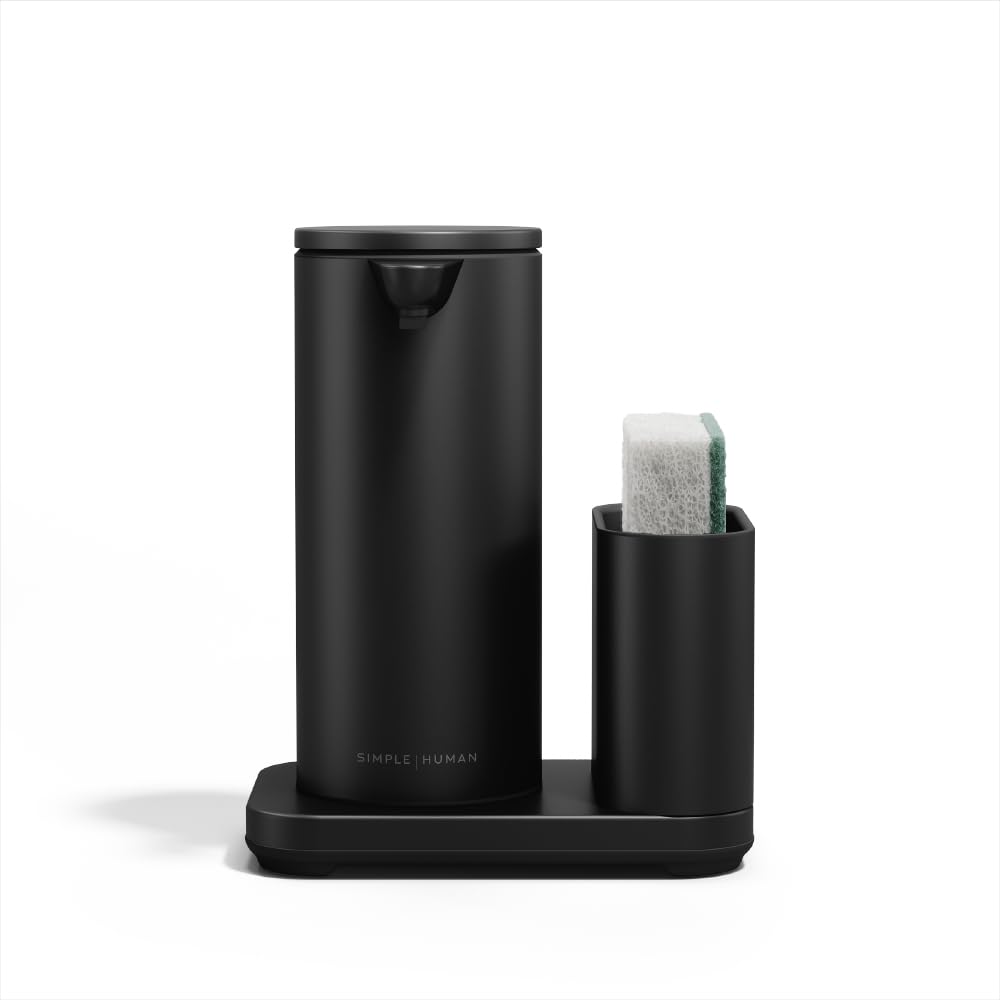 Photo 1 of ***ONLY INCLUDES SOAP DISPENSER** simplehuman Liquid Sensor Pump with Caddy, 9 oz Automatic Soap Dispenser for Kitchen and Bathroom, Touchless Motion Sensor, Variable Dispense, Rechargeable, High-Grade Matte Black Steel