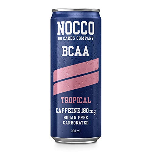 NOCCO BCAA Tropical 24 X 330ml Zero Sugar Functionele Energie Drink geen koolhydraten bedrijf