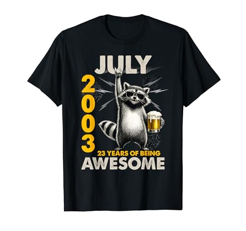 23rd Birthday Raccoon Beer July 2003 Vintage 23 Years Old T�V���c
