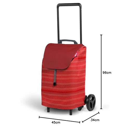 Gimi Easy Carrello Portaspesa Compatto con Capienza da 40 Litri Fantasy Red - 5